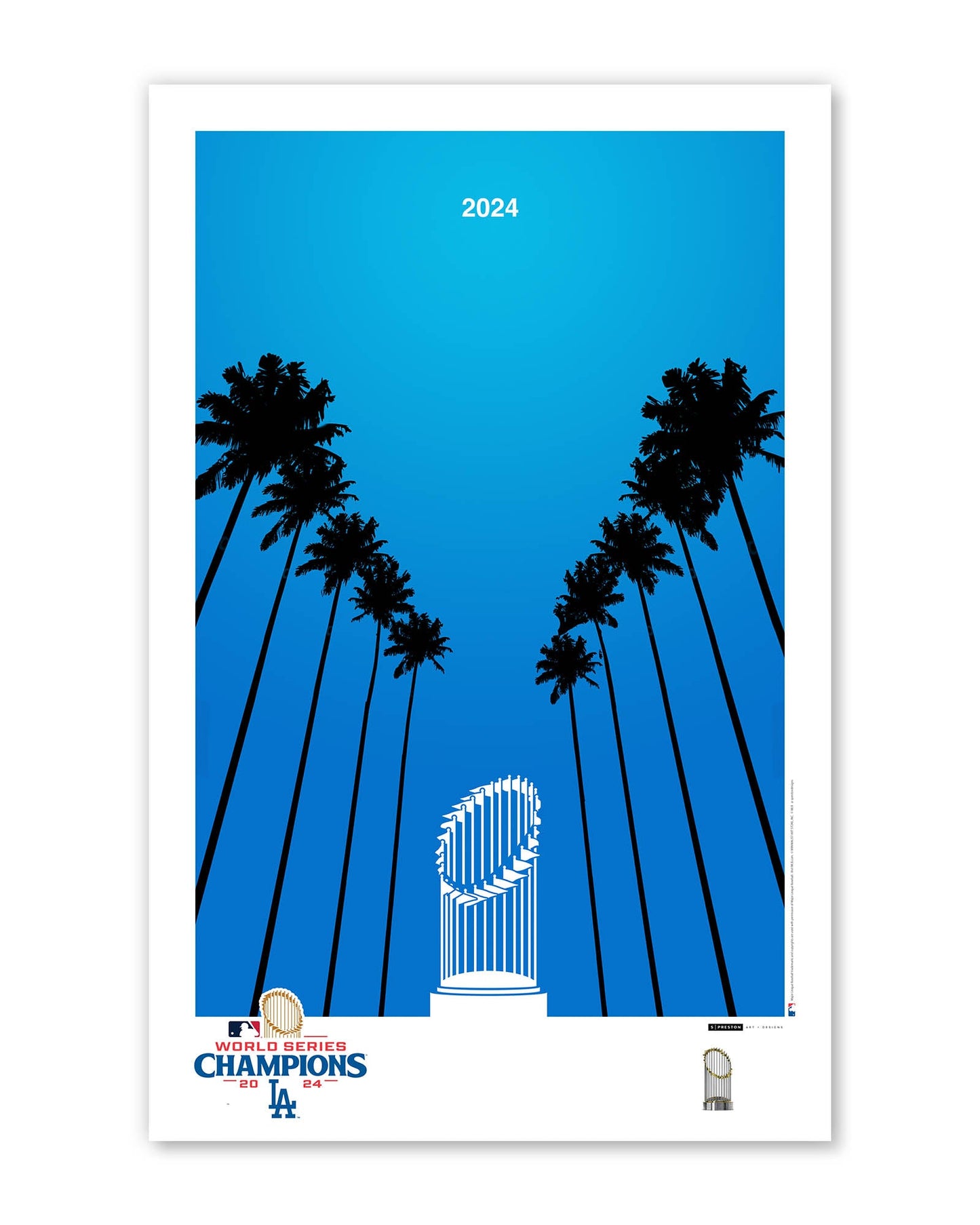 Minimalist World Series 2024 Poster Print