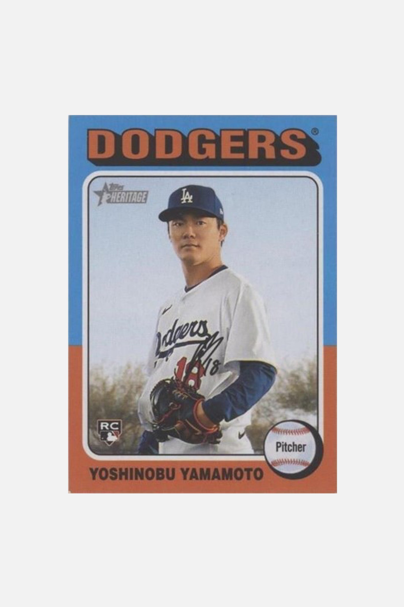 Yoshinobu Yamamoto - 2024 Topps Rookie Card // Heritage High Number #553