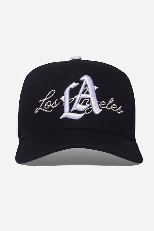 LA Logo A-Frame Snapback | Black