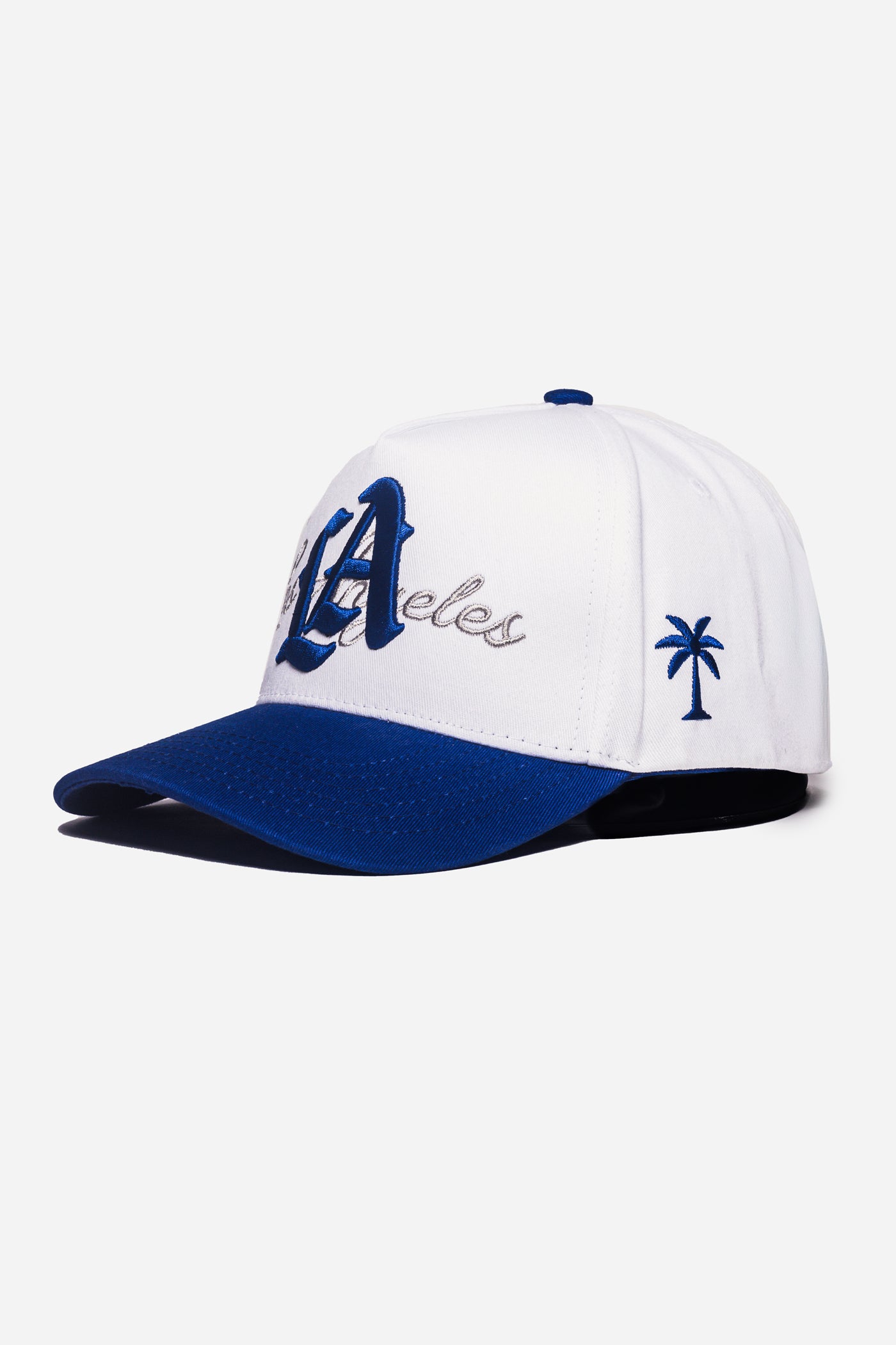 LA Logo A-Frame Snapback | White & Royal Blue